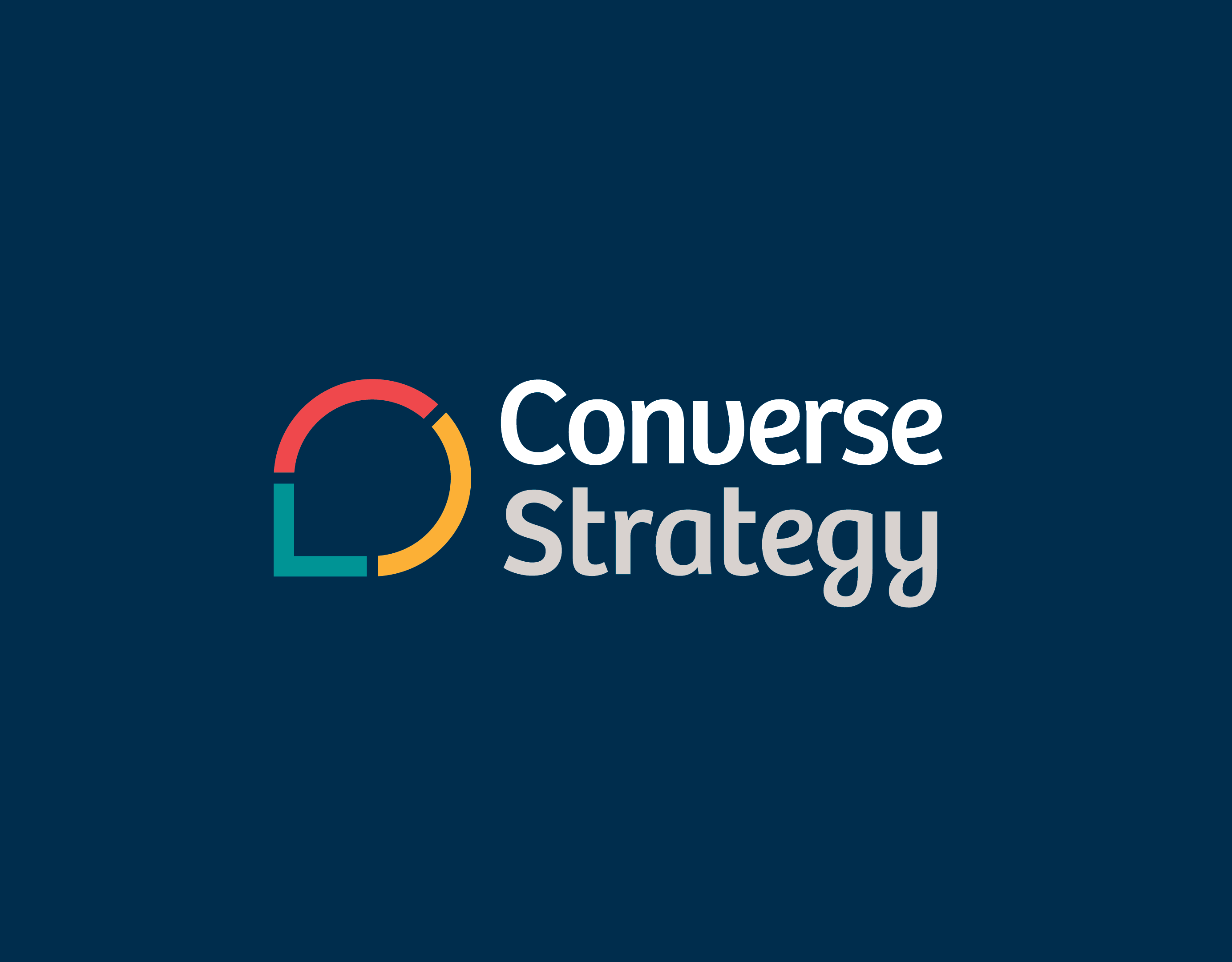 Logo design branding for consulting firm, Converse Strategy, in Brisbane